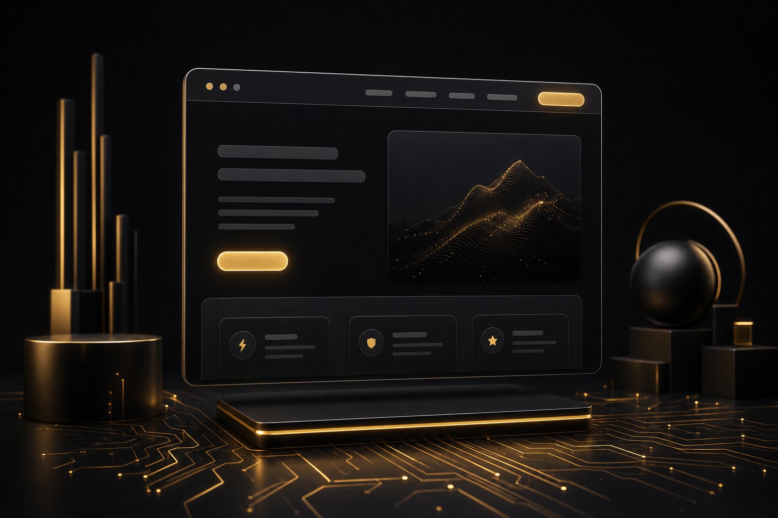 Современный дизайн лендинга с оффером и CTA