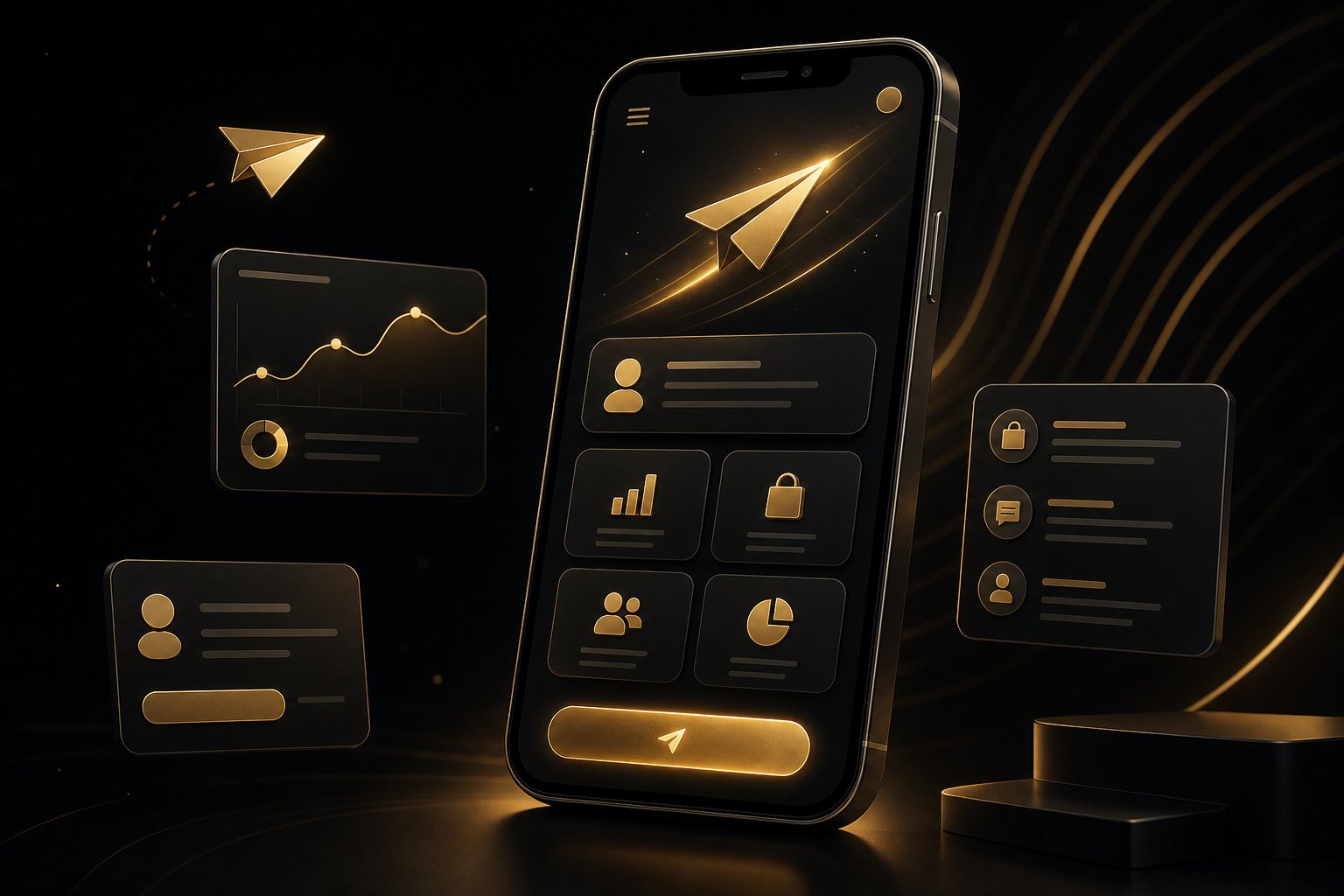 Telegram Mini App для бизнеса на смартфоне